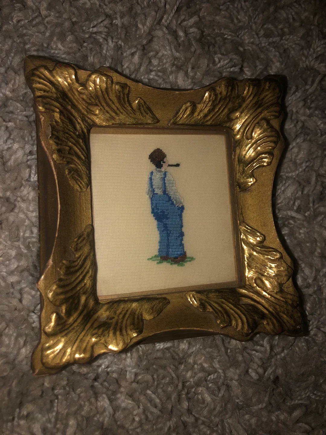 Vintage Framed Needlepoint Art