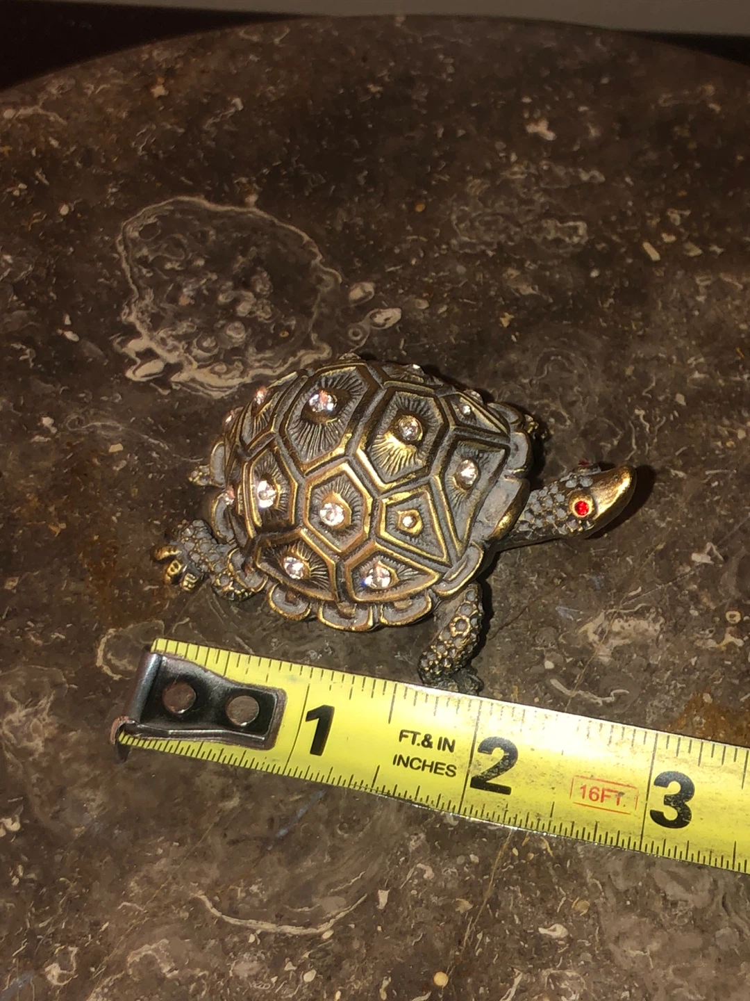 Turtle Trinket Box with Rhinestones - photo 2
