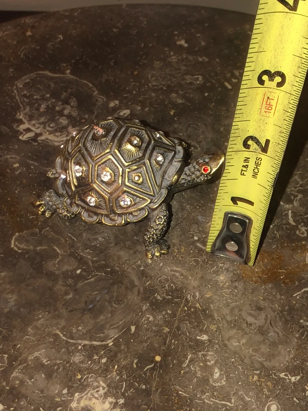 Turtle Trinket Box with Rhinestones image indicator(3)