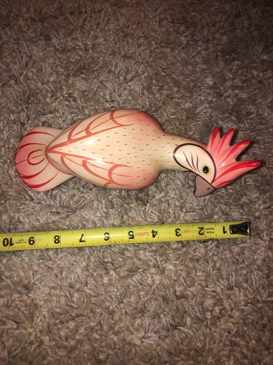 Hand Carved Wooden Bird Figurine - photo 5