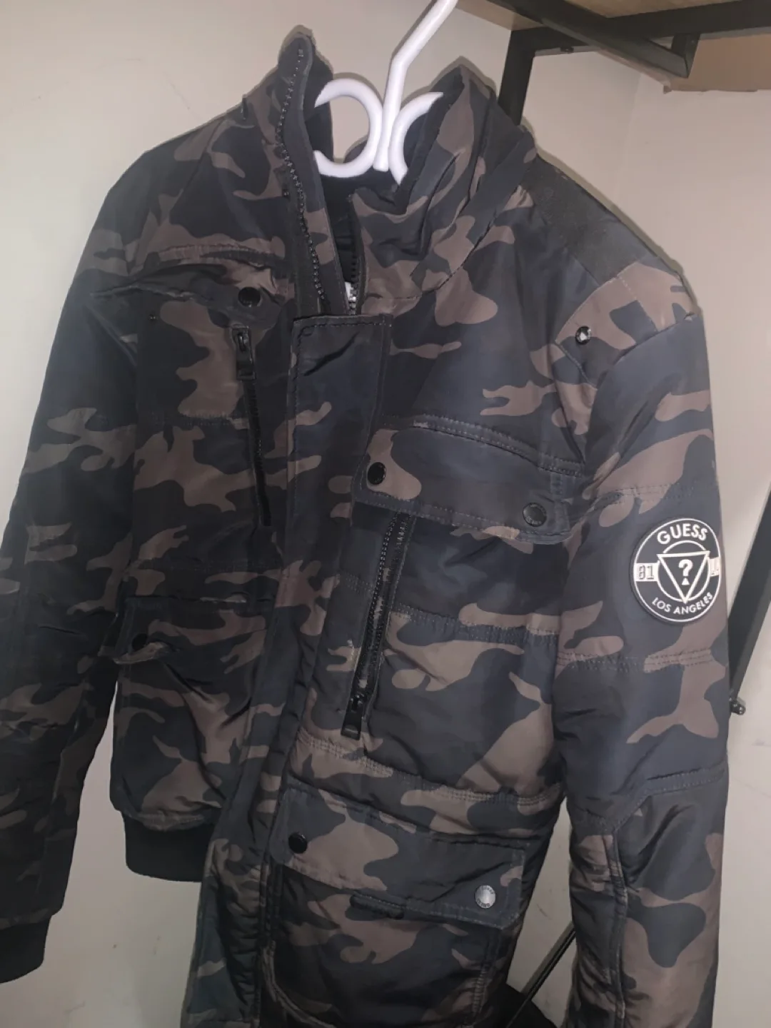 Guess Camo Puffer Jacket - Size XS thumbnail