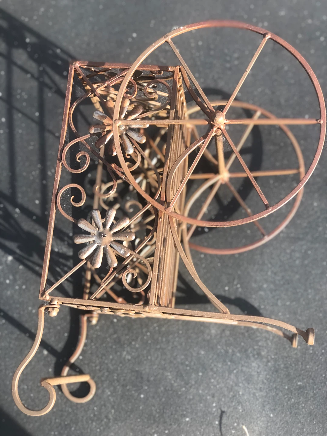 Vintage Rustic Metal Decorative Cart - photo 5