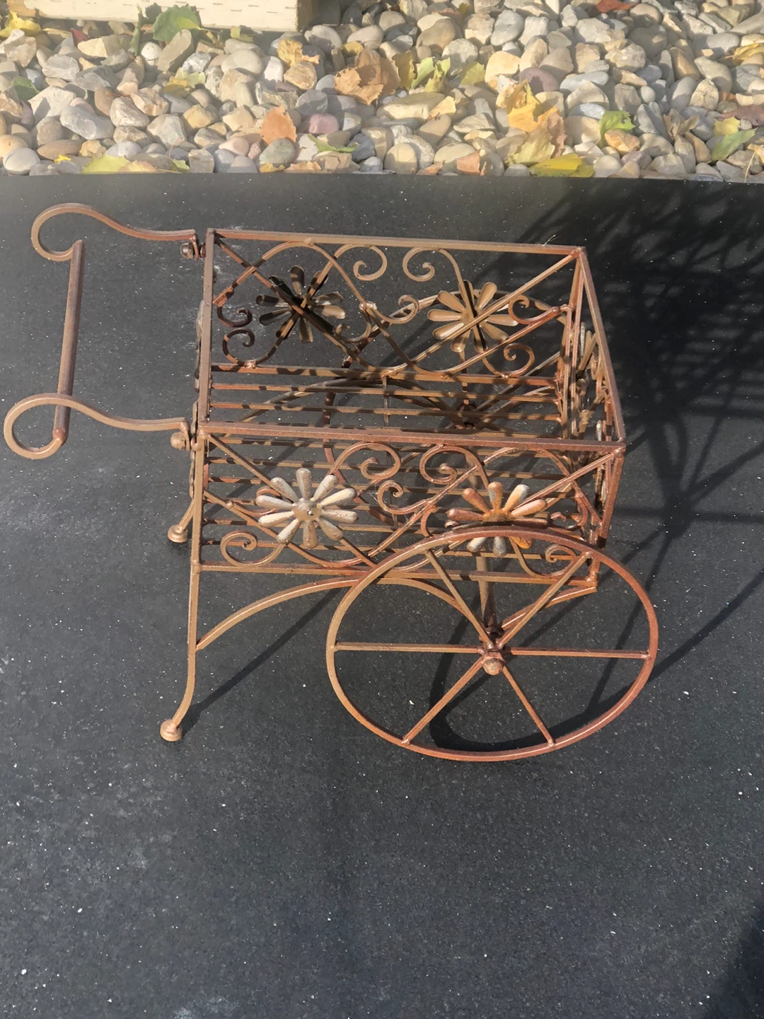 Vintage Rustic Metal Decorative Cart - photo 2