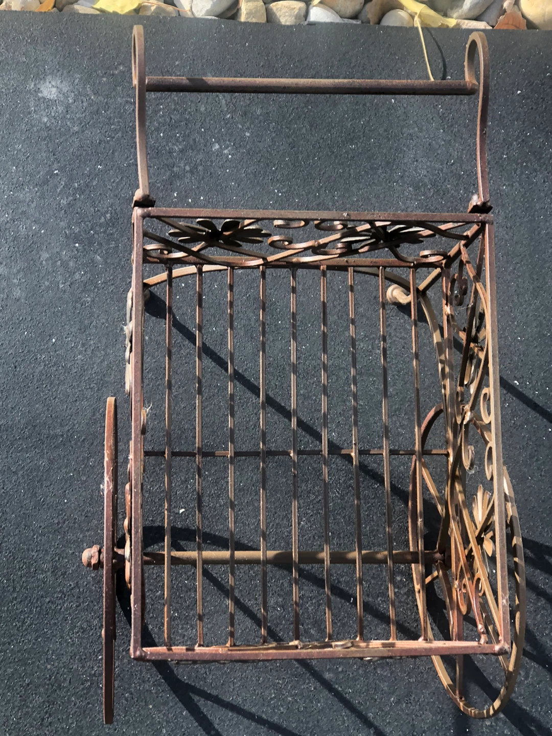 Vintage Rustic Metal Decorative Cart - photo 3