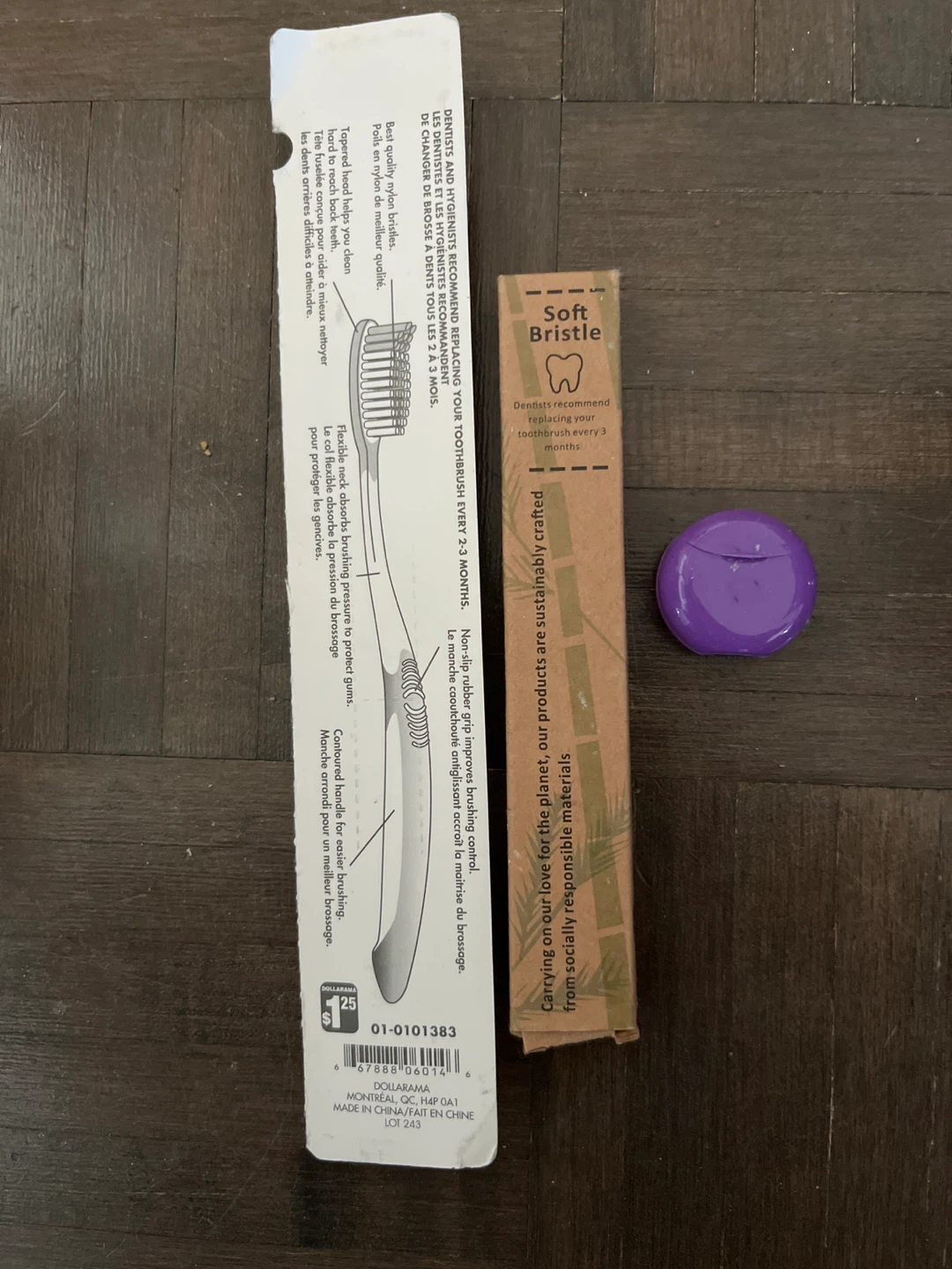 Bamboo Toothbrush, Oracare Toothbrush & GUM Floss - photo 2