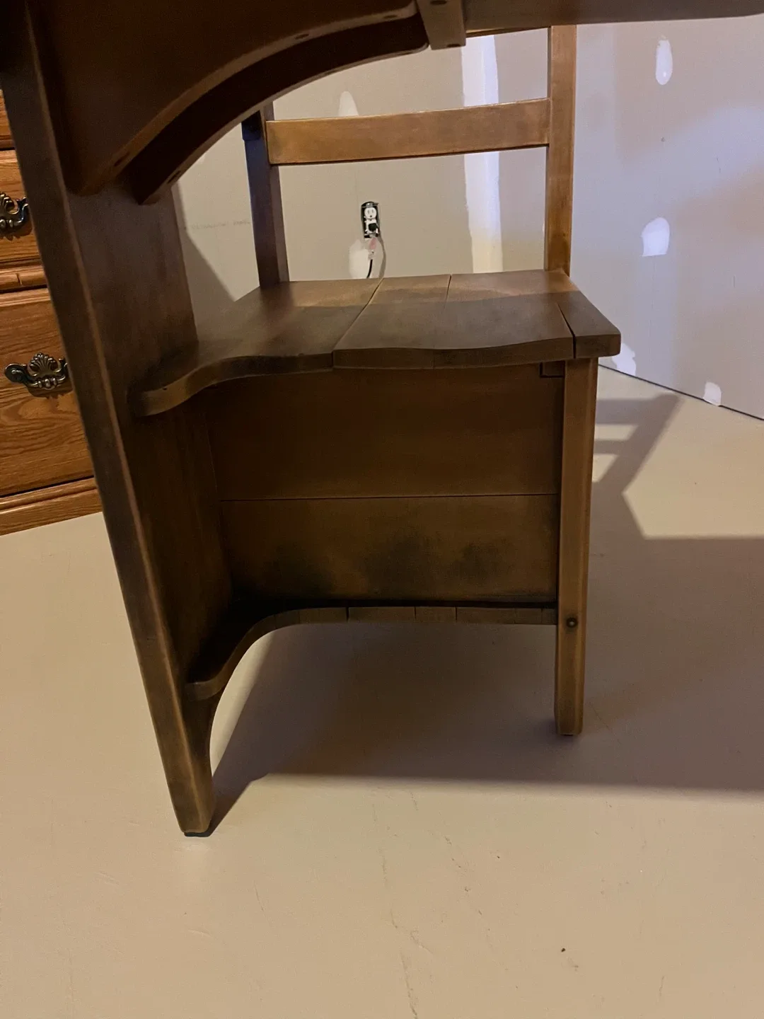 Vintage Wooden School Desk with Chair image indicator(6)
