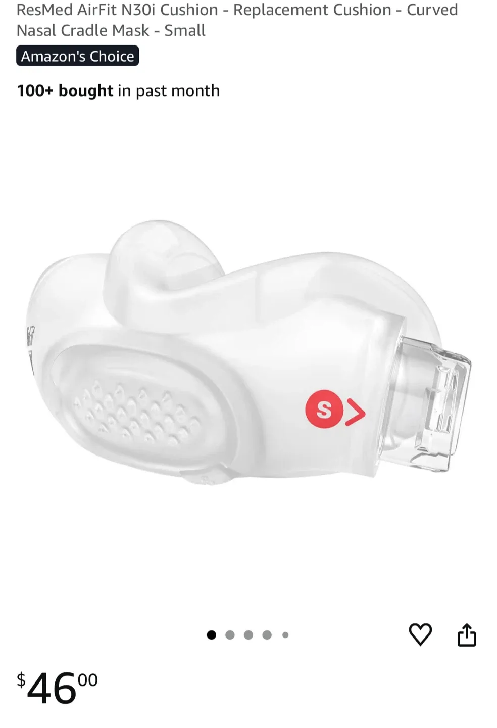 Small replacement cushion (Never used) for ResMed AirFit N30i