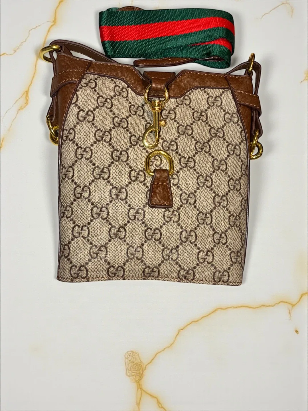 Gucci Brown Patterned Shoulder Bag image indicator(2)