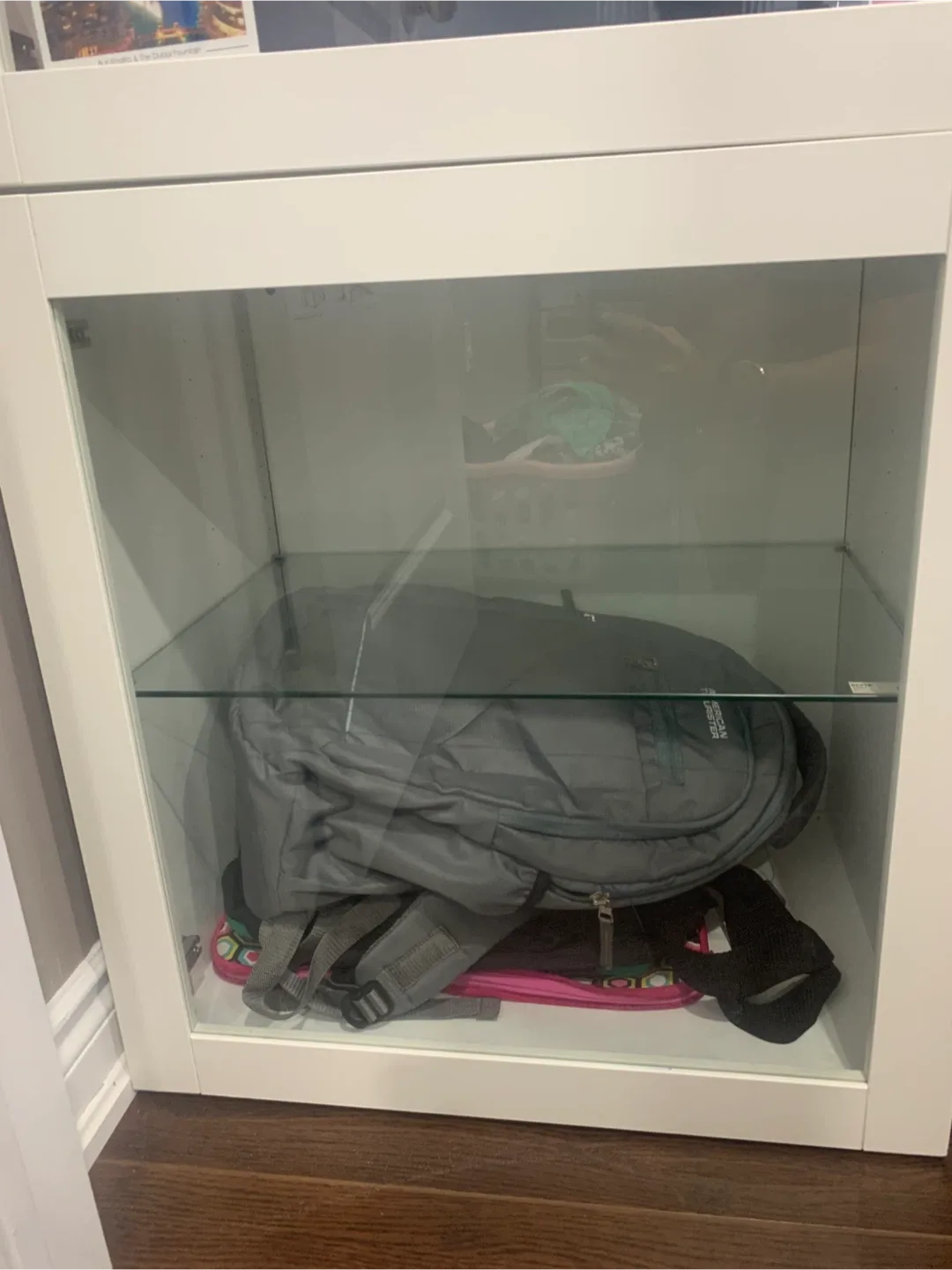 White Glass Door Cabinet-Ikea image indicator(3)