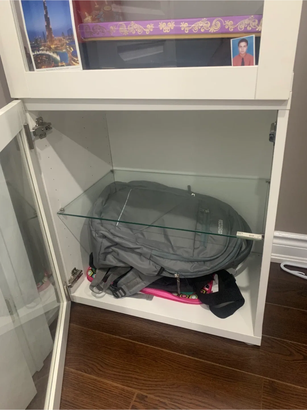 White Glass Door Cabinet-Ikea image indicator(5)