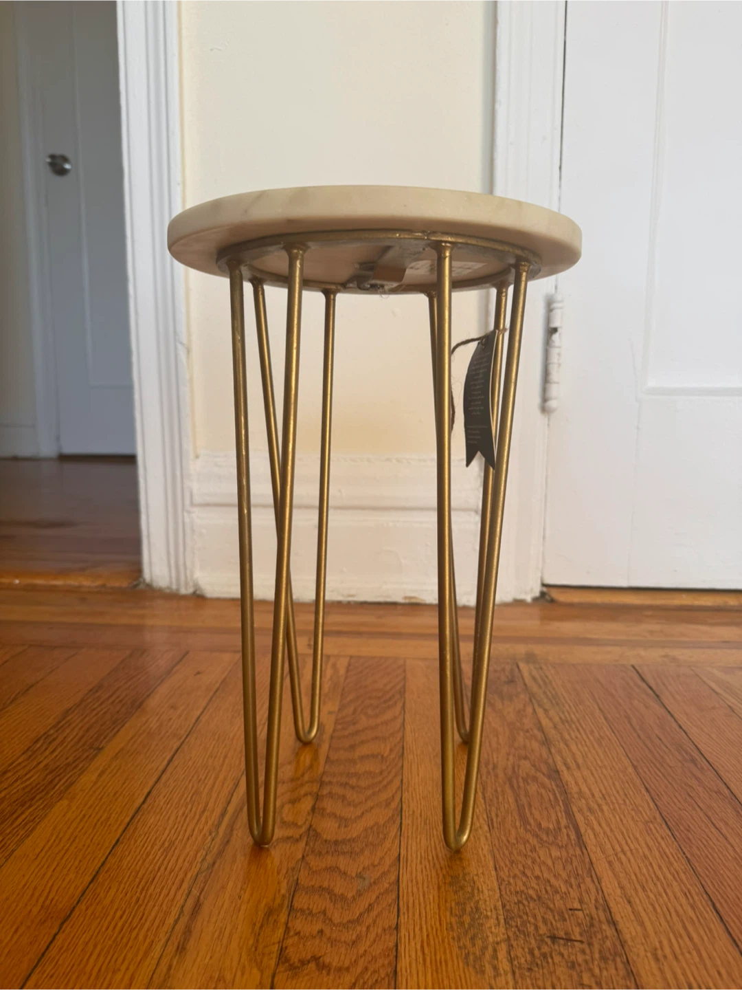 Marble Top Side Table with Gold Legs - photo 3