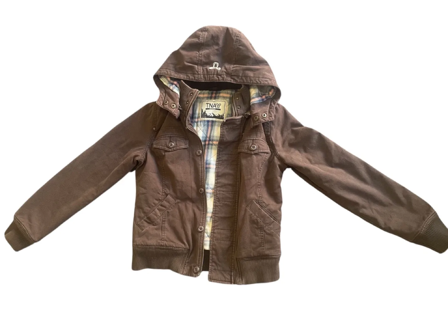 TNA Brown Hooded Bomber Jacket image indicator(3)