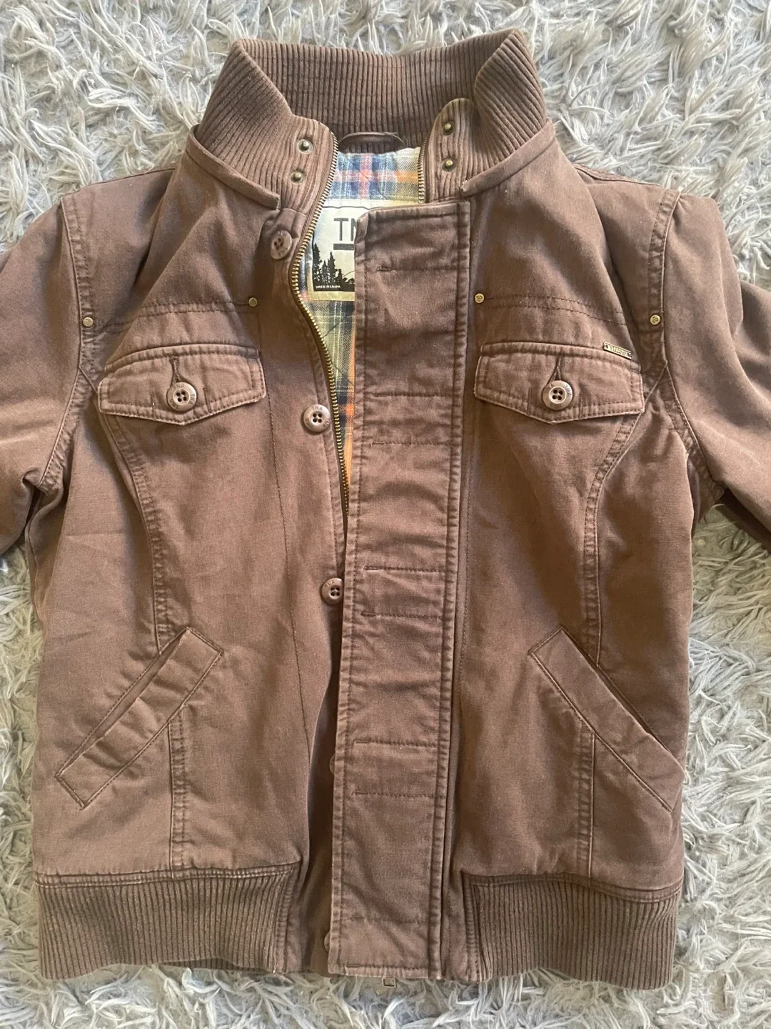 TNA Brown Hooded Bomber Jacket image indicator(6)