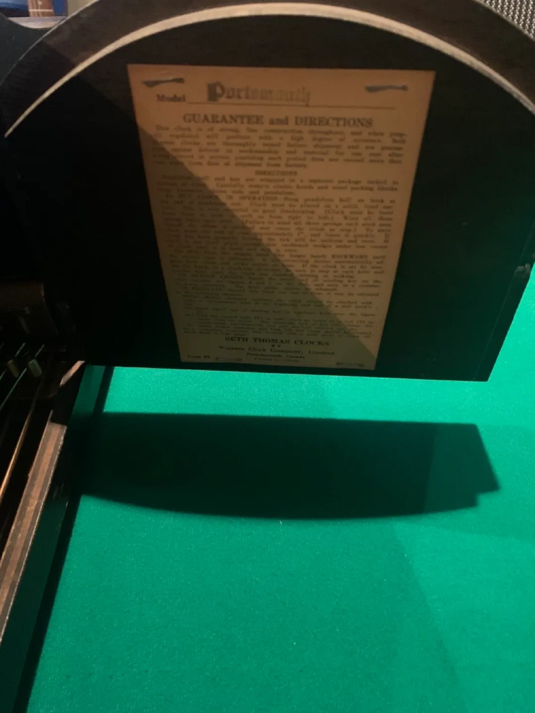 Seth Thomas Portsmouth Mantle Clock image indicator(3)