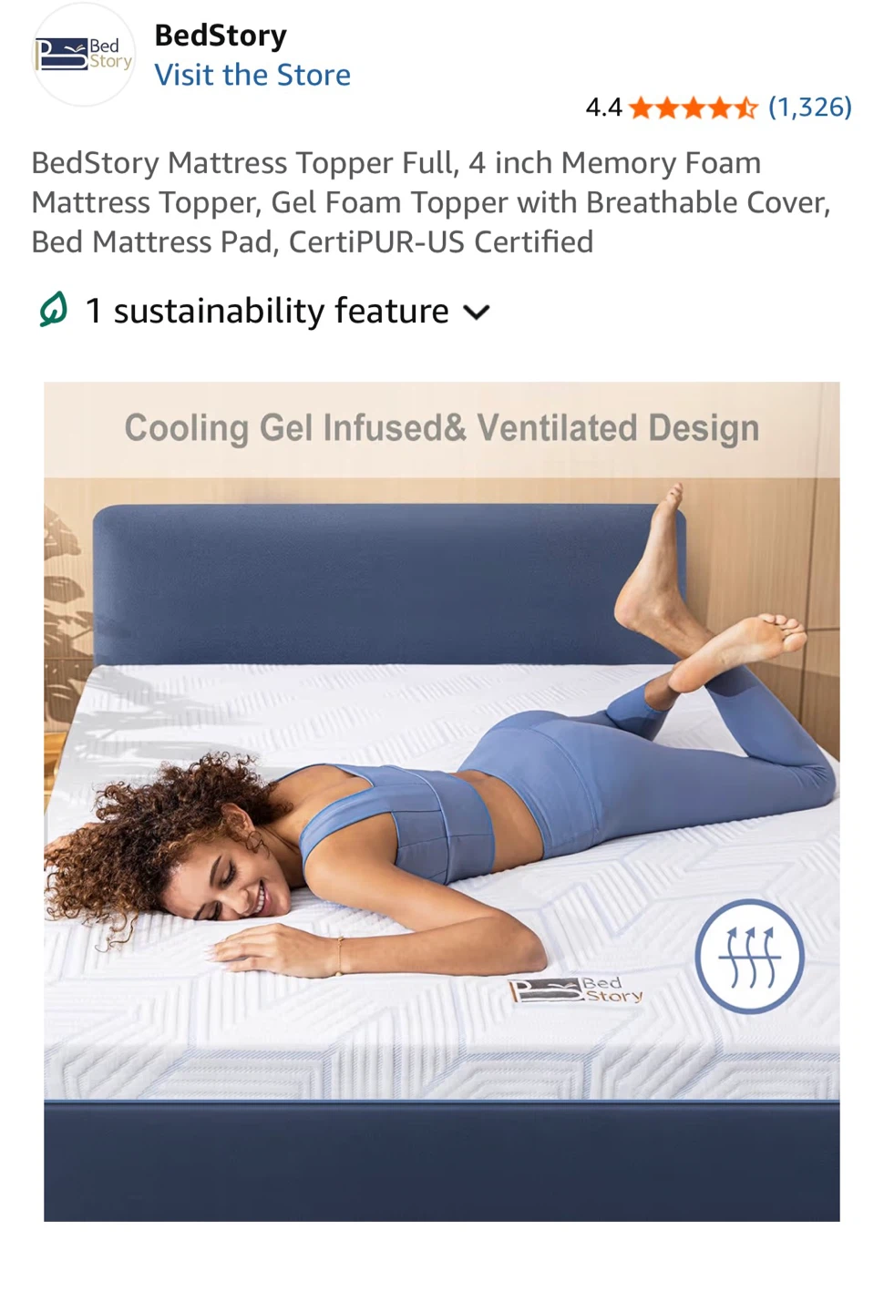 BedStory Full Mattress, 4-inch Memory Foam
