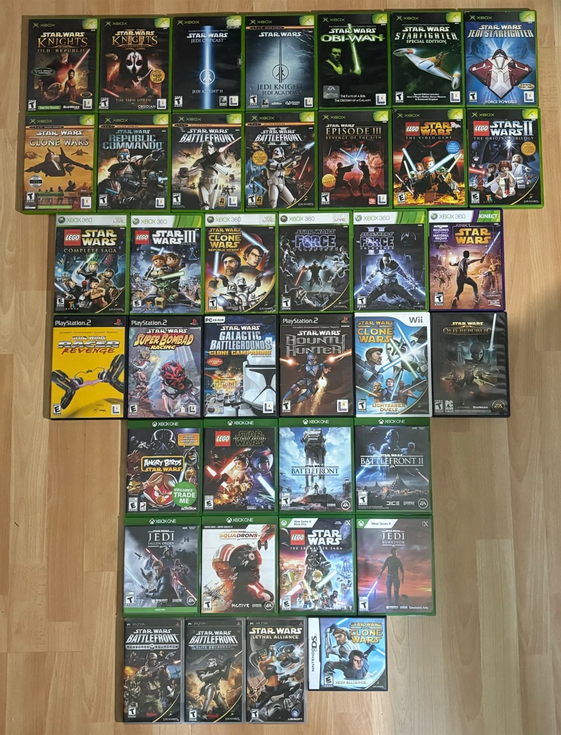 STAR WARS VIDEO GAMES LOT