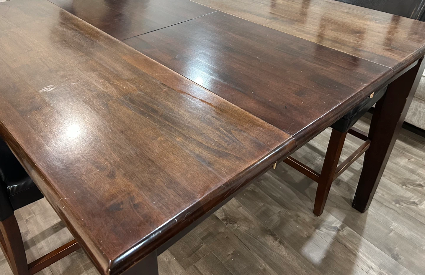 extendable dining table with four chairs - photo 3
