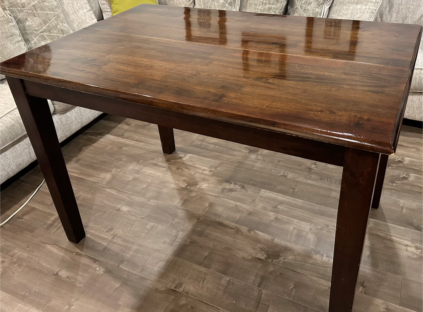 extendable dining table with four chairs