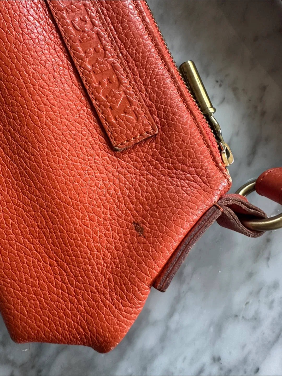 Burberry London Orange Leather Shoulder Bag image indicator(2)