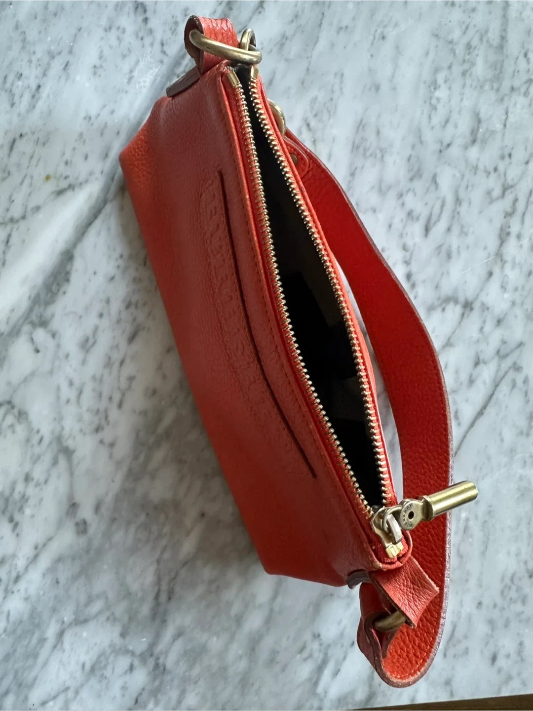 Burberry London Orange Leather Shoulder Bag image indicator(8)