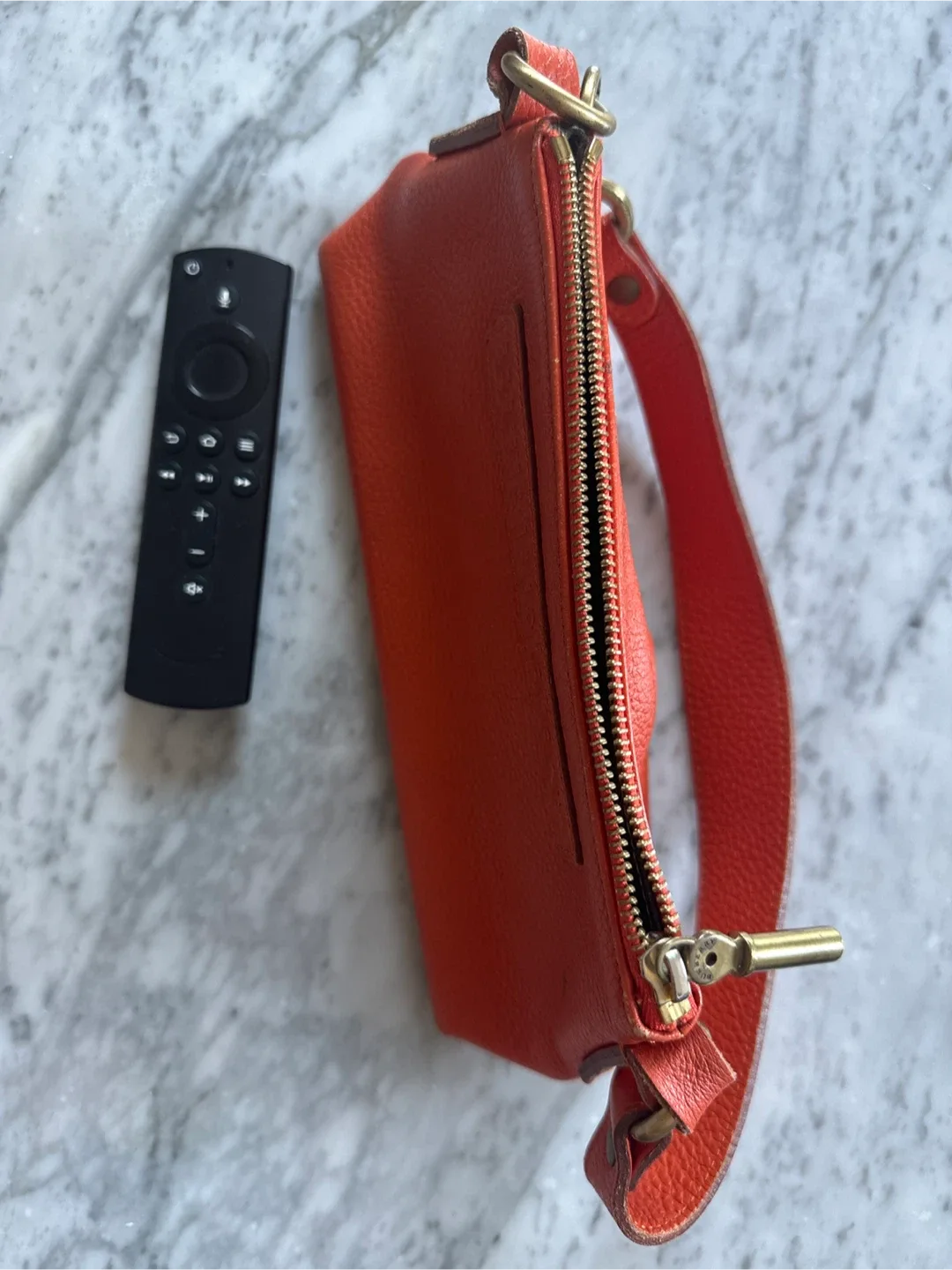 Burberry London Orange Leather Shoulder Bag image indicator(9)