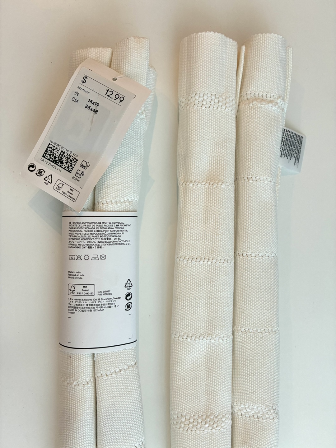 NEW Set of 4 white placemats - photo 2
