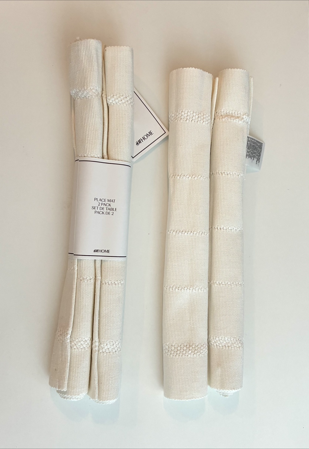 NEW Set of 4 white placemats