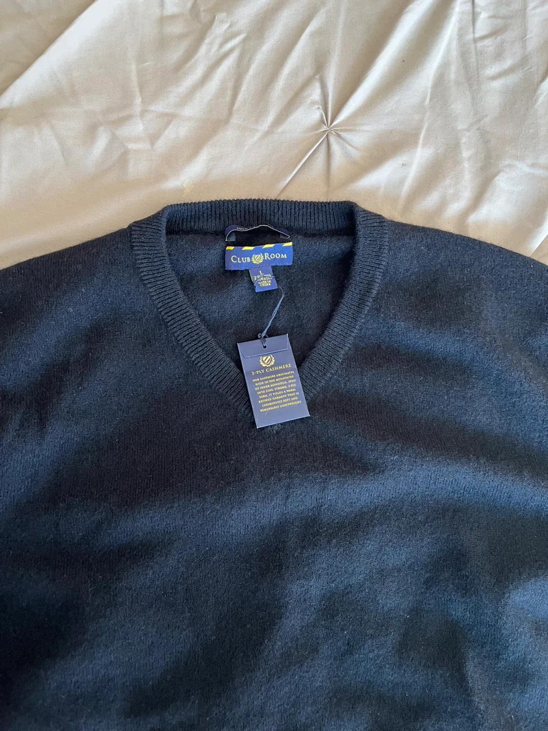 Club Room Black Cashmere Sweater - L thumbnail