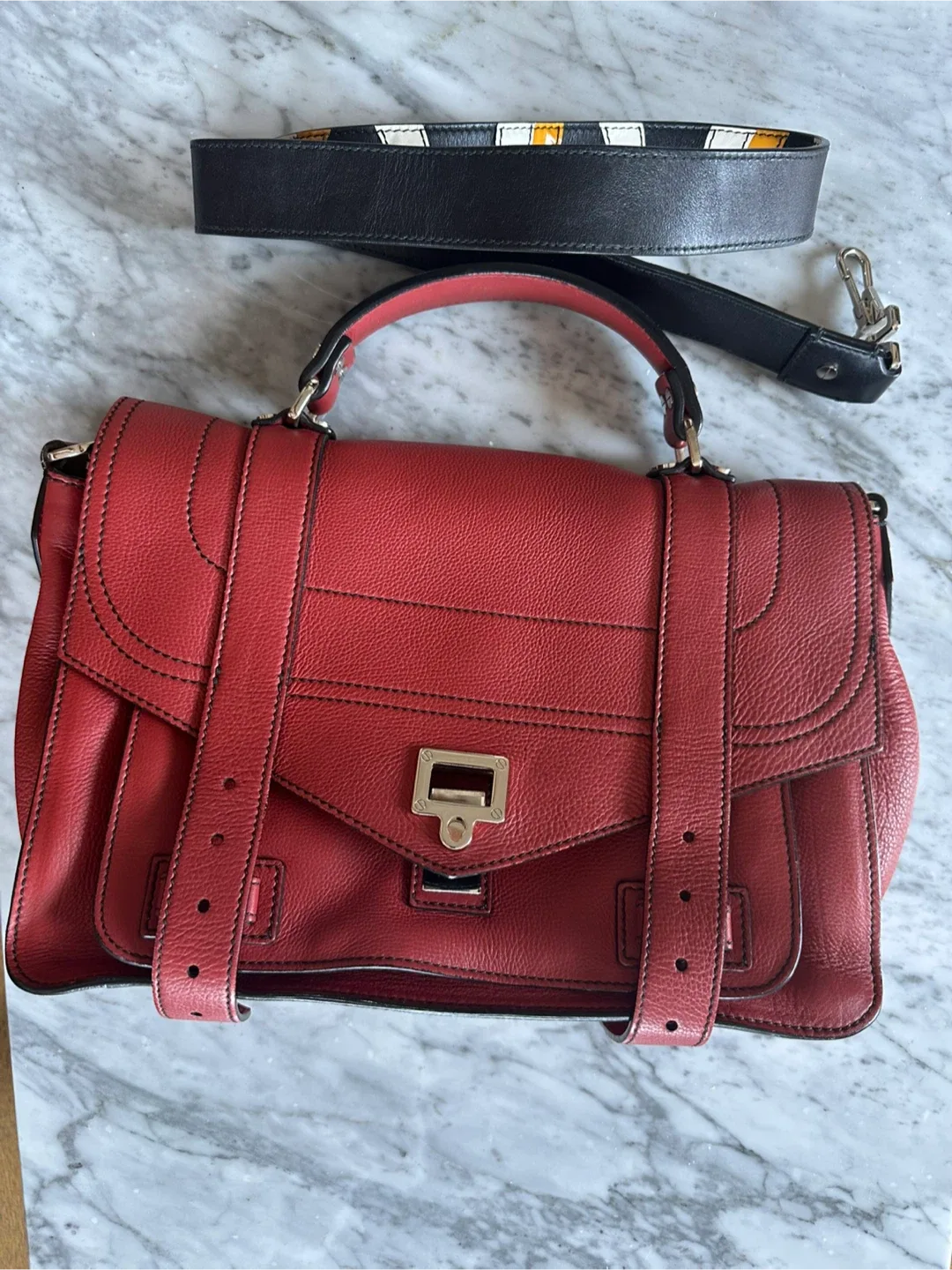 Proenza Schouler PS1 Medium Red Leather Satchel