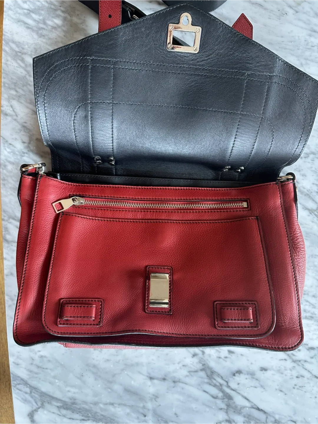 Proenza Schouler PS1 Medium Red Leather Satchel image indicator(2)