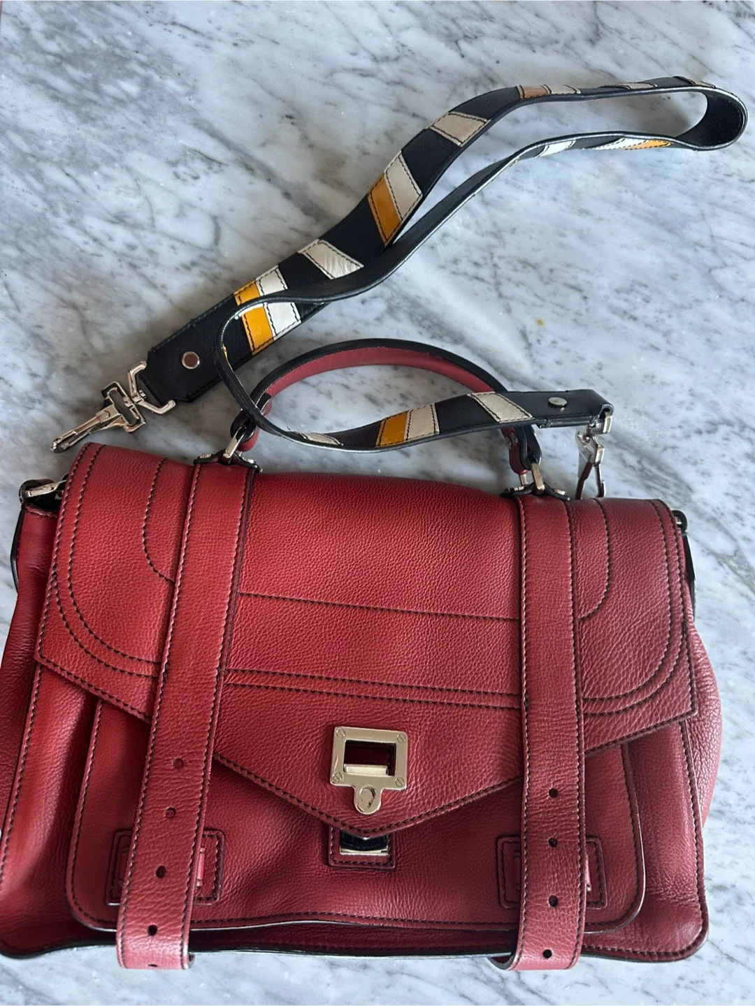 Proenza Schouler PS1 Medium Red Leather Satchel image indicator(3)