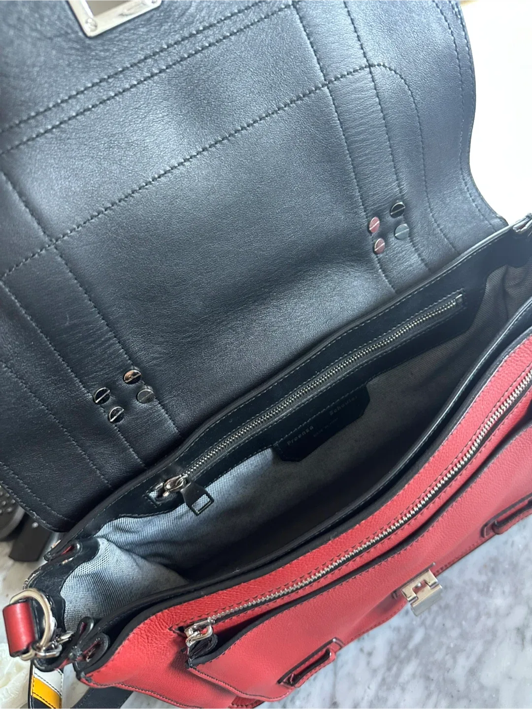 Proenza Schouler PS1 Medium Red Leather Satchel image indicator(6)