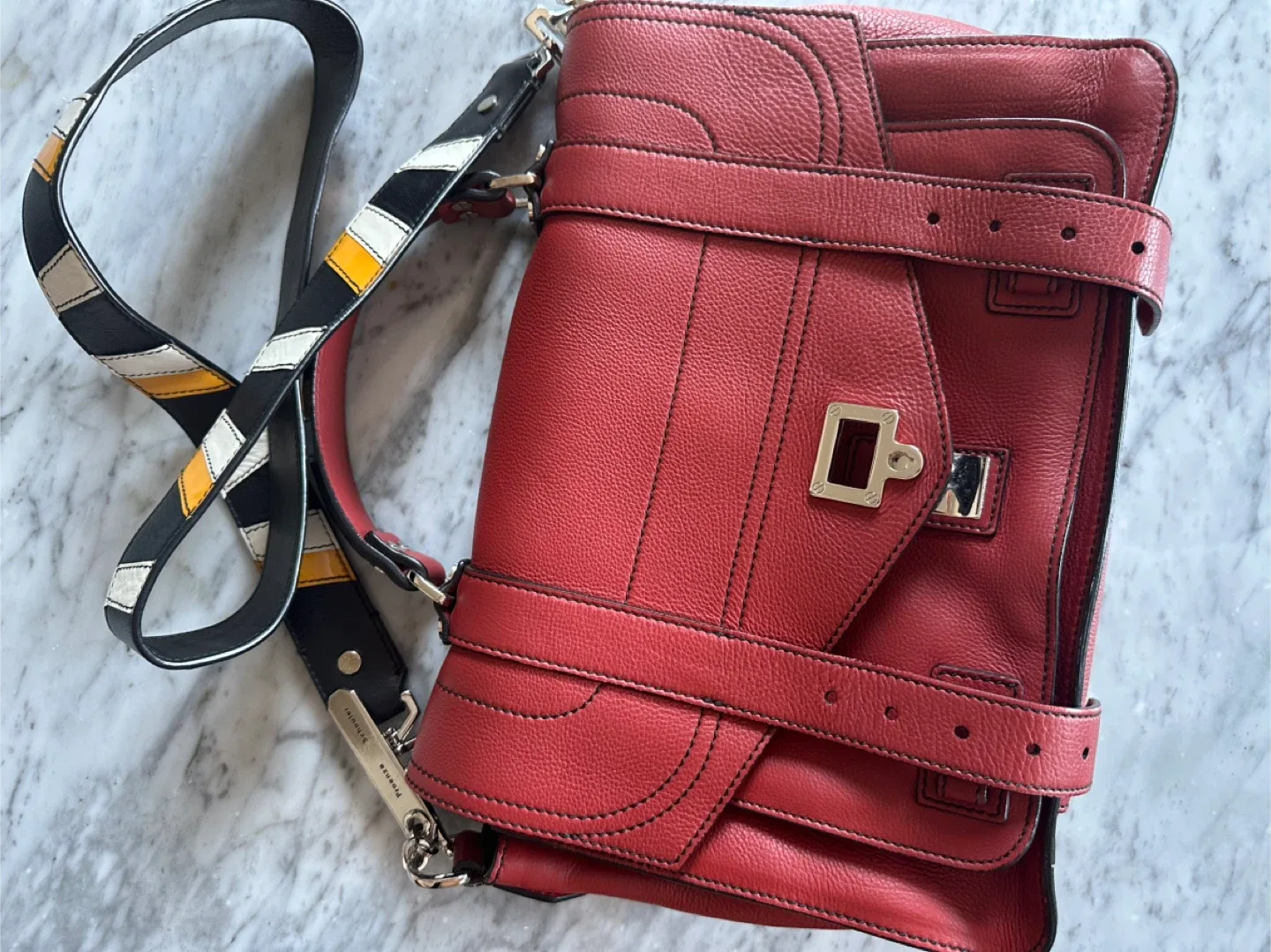 Proenza Schouler PS1 Medium Red Leather Satchel image indicator(8)