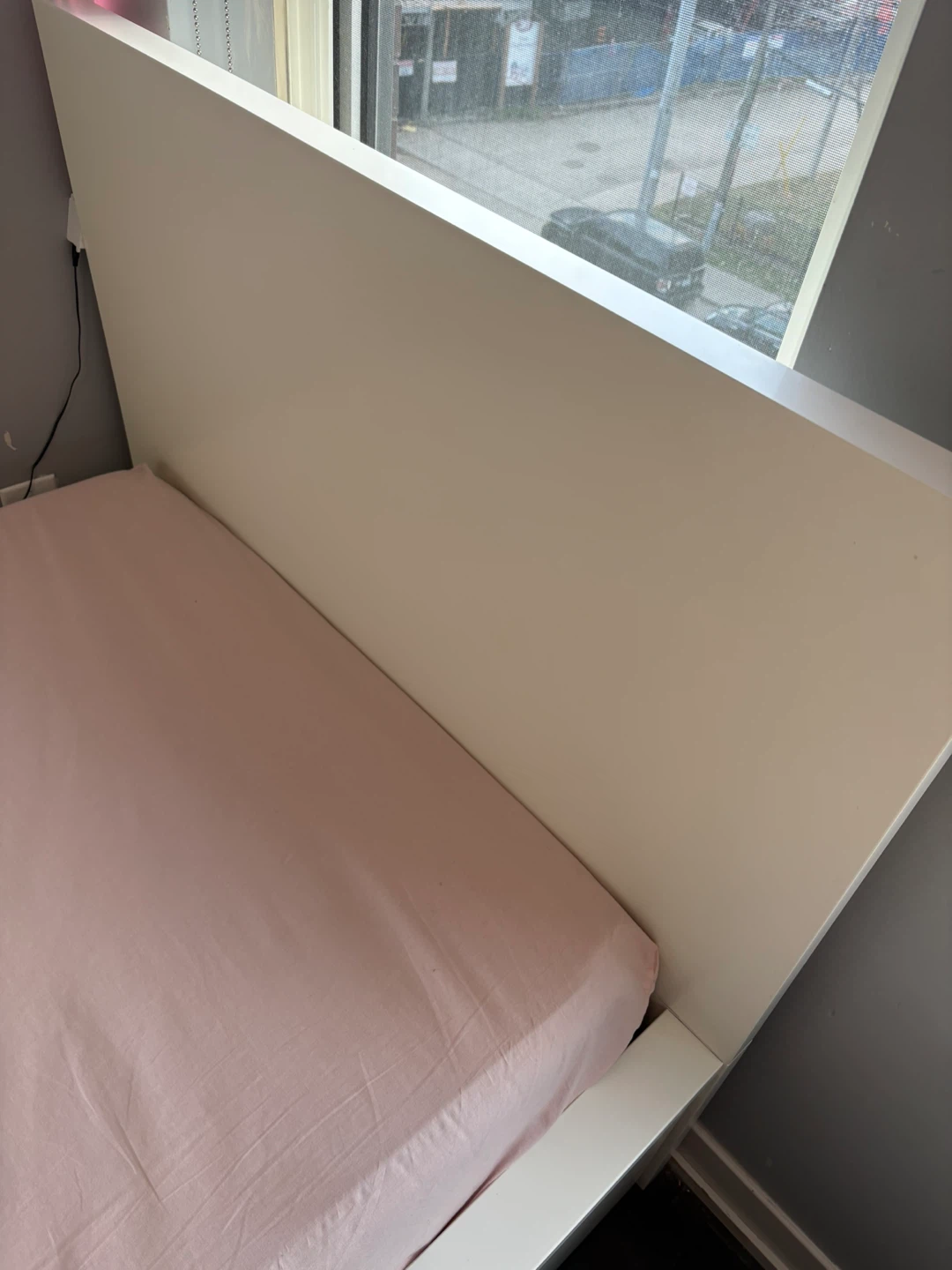 White twin bed with two drawers for storage - photo 3