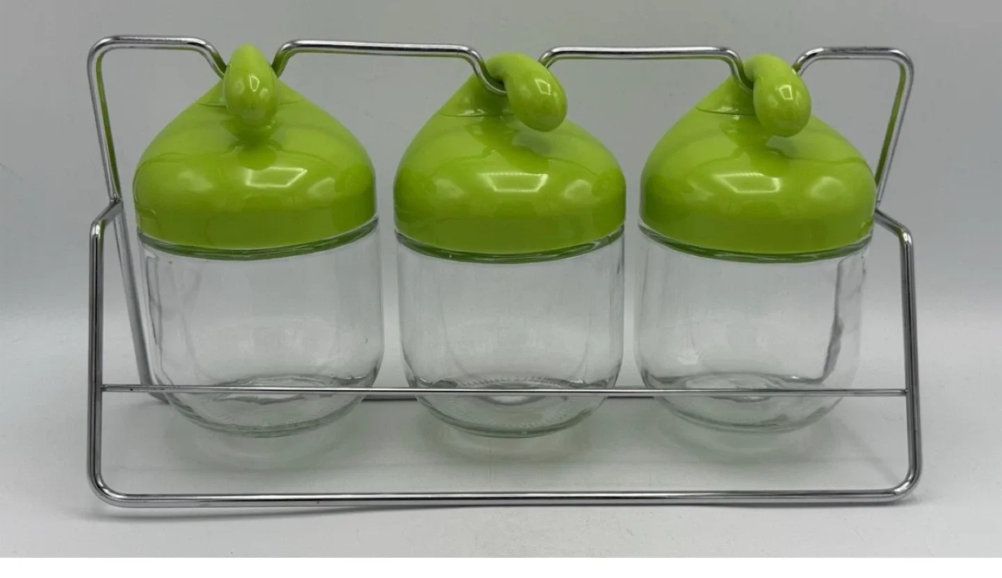 Green Lidded Spice Jar Set image indicator(2)