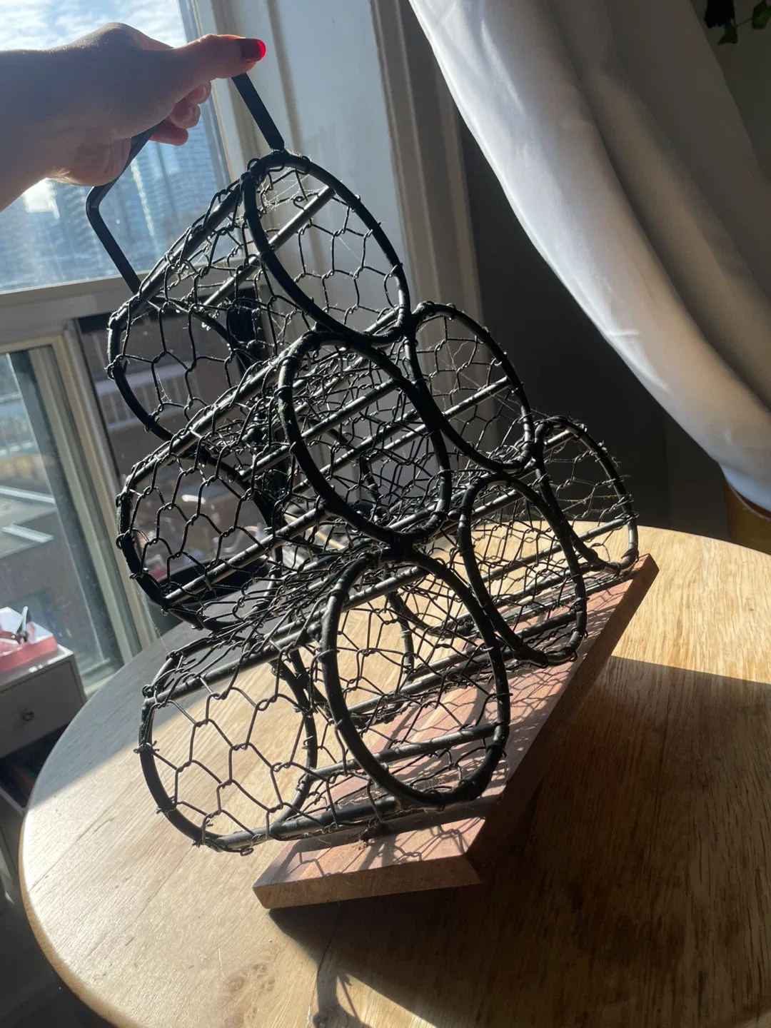 Metal Wine Rack - Holds 6 Bottles image indicator(3)