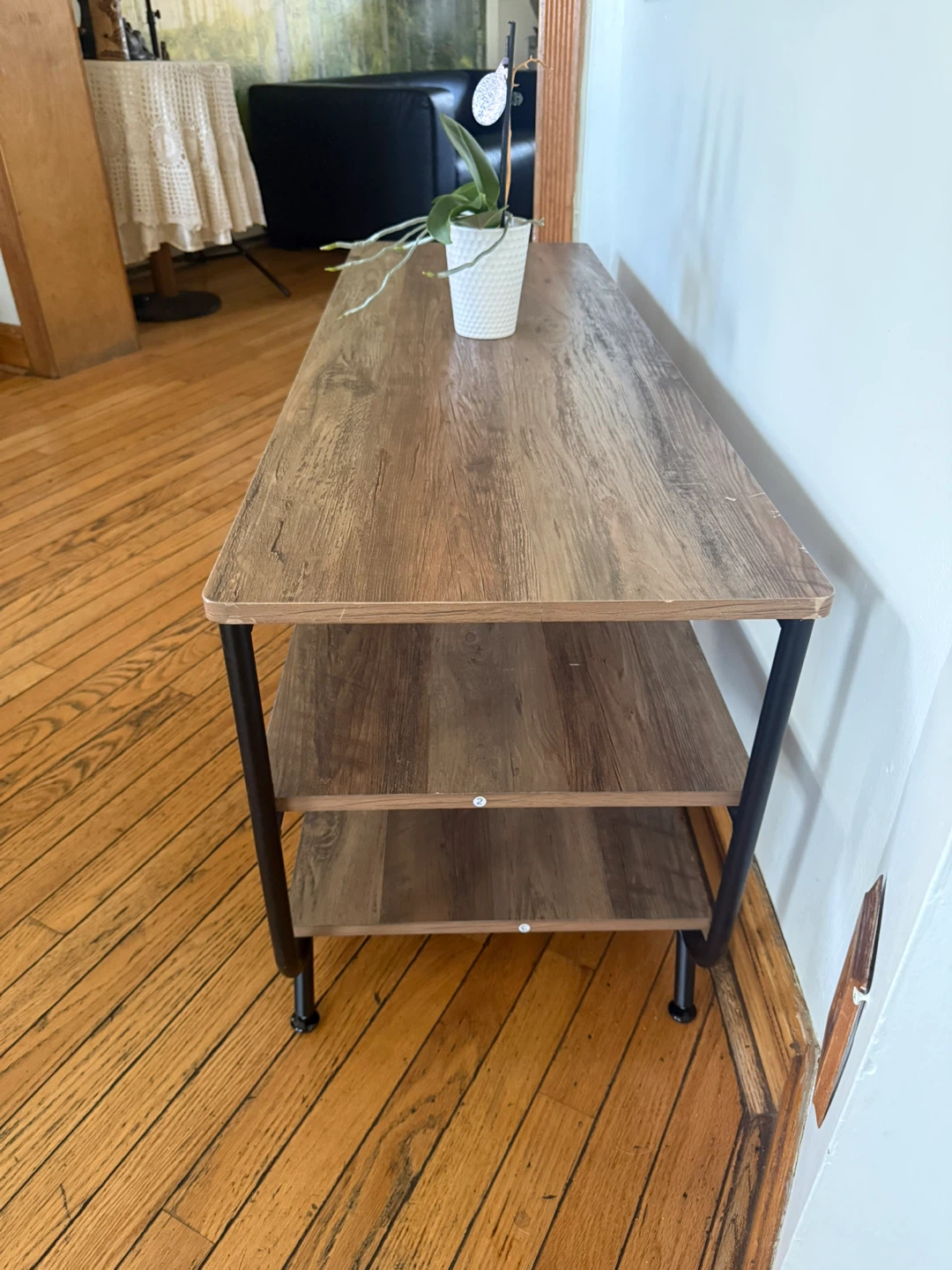 Industrial Wood & Metal TV Stand / Console Table - photo 3