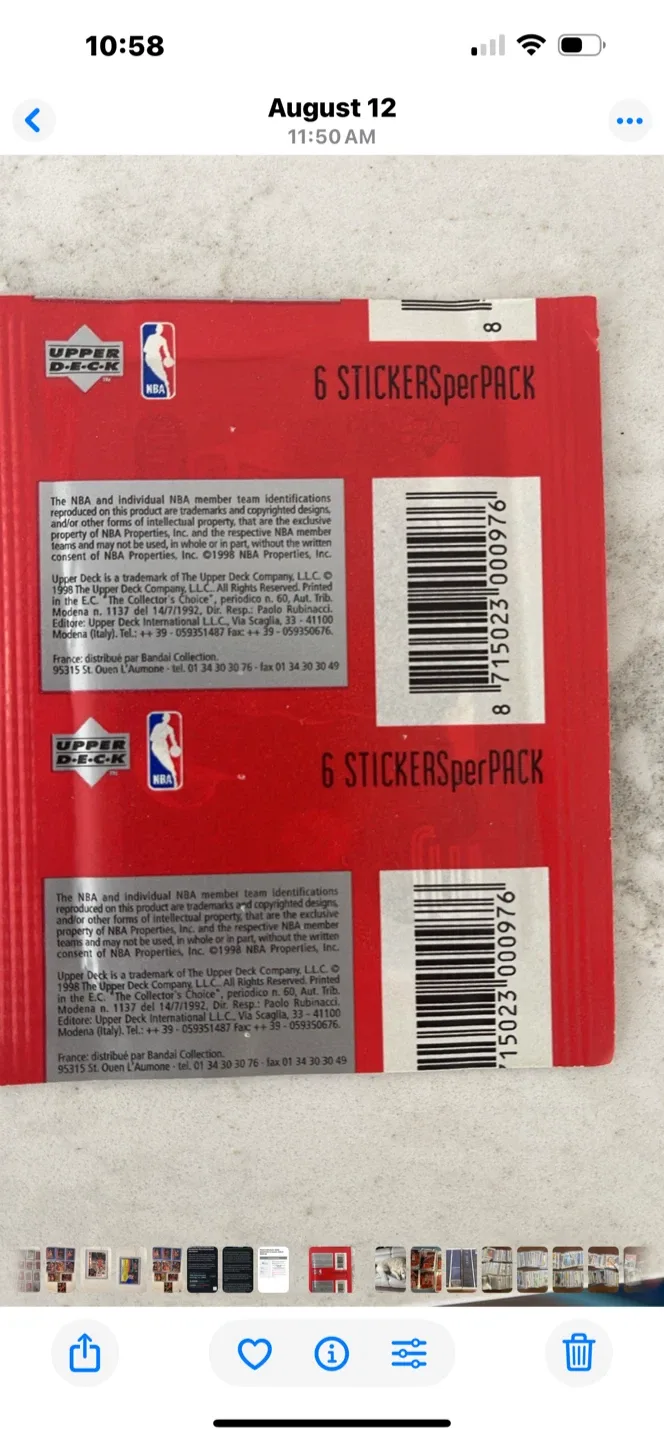 Michael Jordan Basketball Cards & Stickers For Sale image indicator(8)