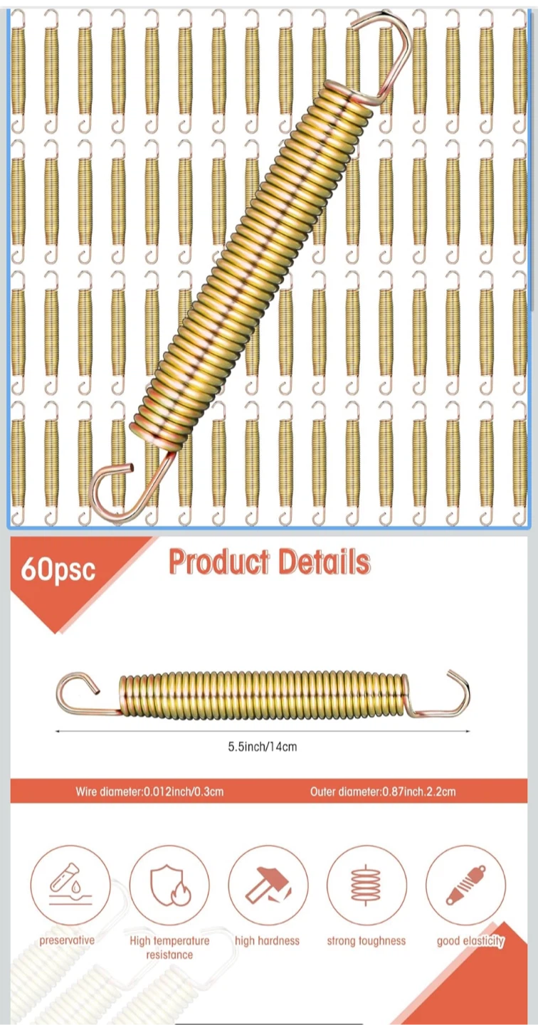 Tudomro Trampoline Springs (60 Pieces) - NEW