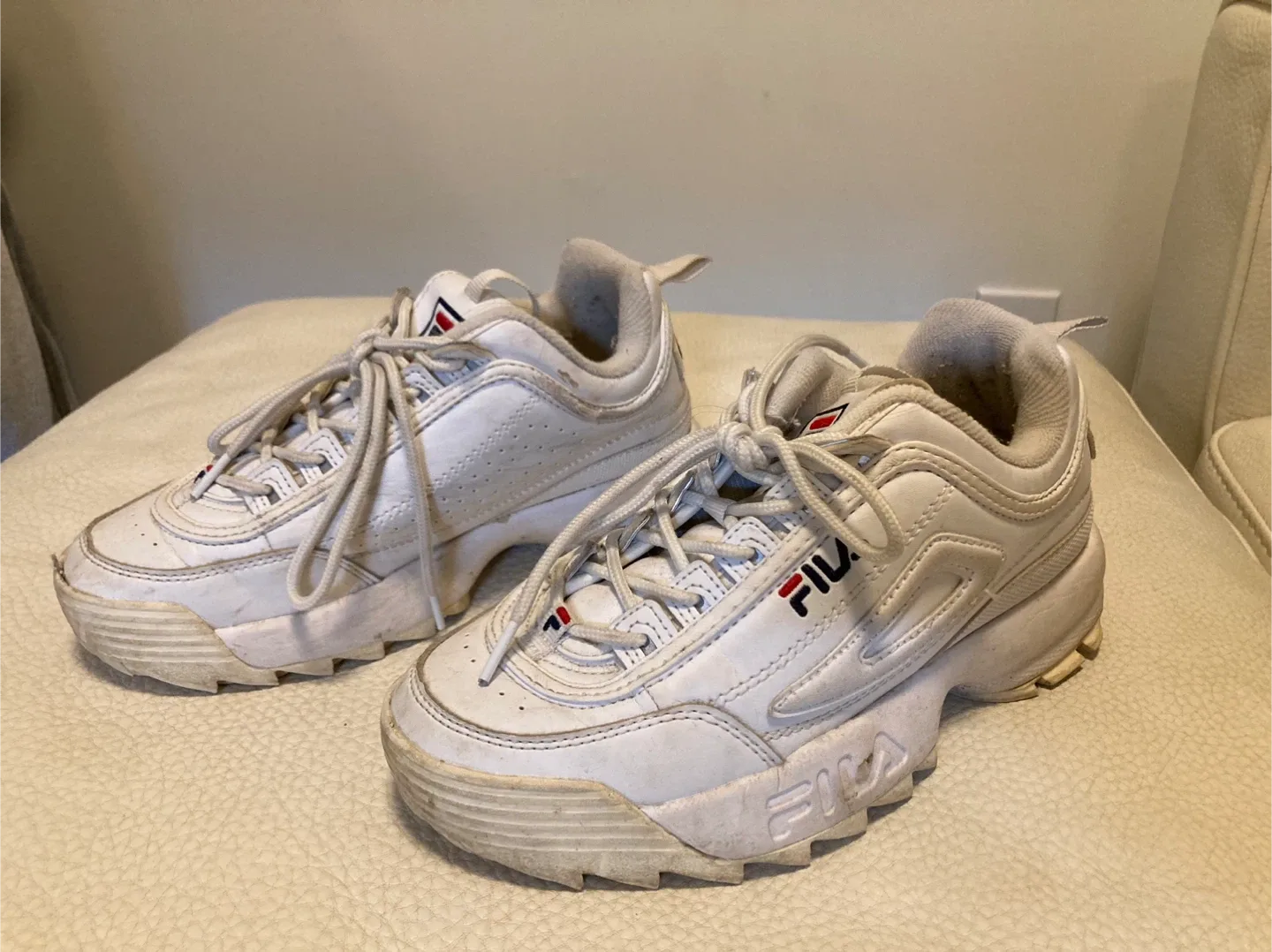 Fila Disruptor White Sneakers - US 4