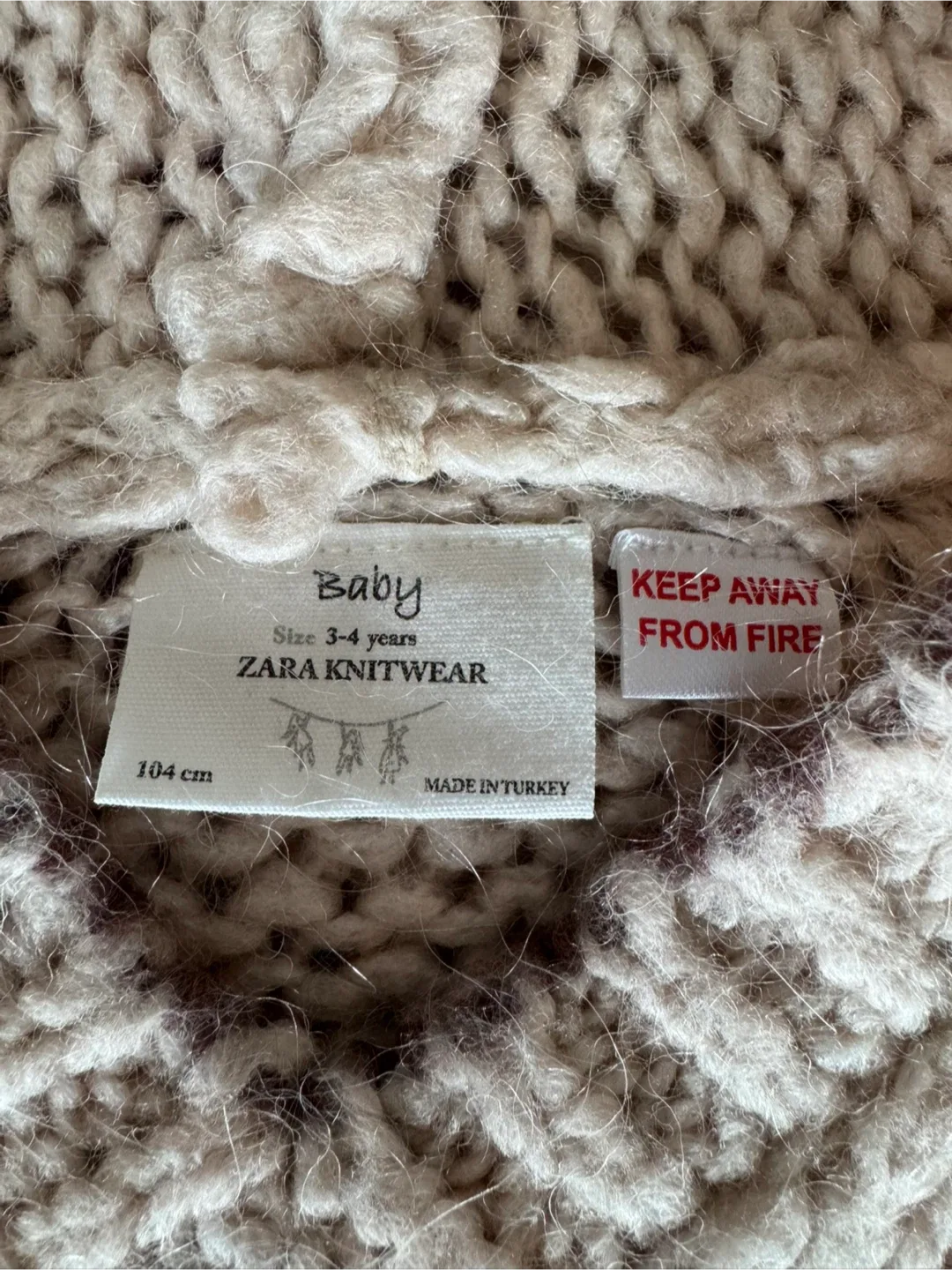 Zara Knitwear Baby Hoodie - Size 3-4 Years image indicator(3)