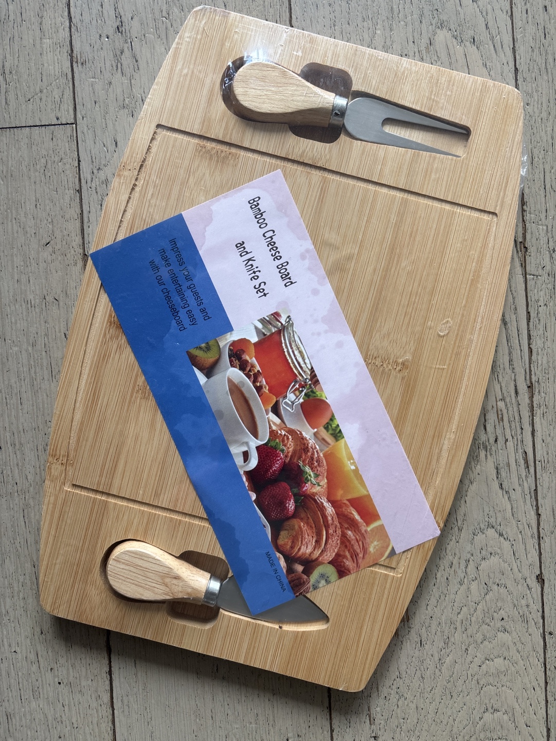 Bamboo Cheese Board & Knife Set