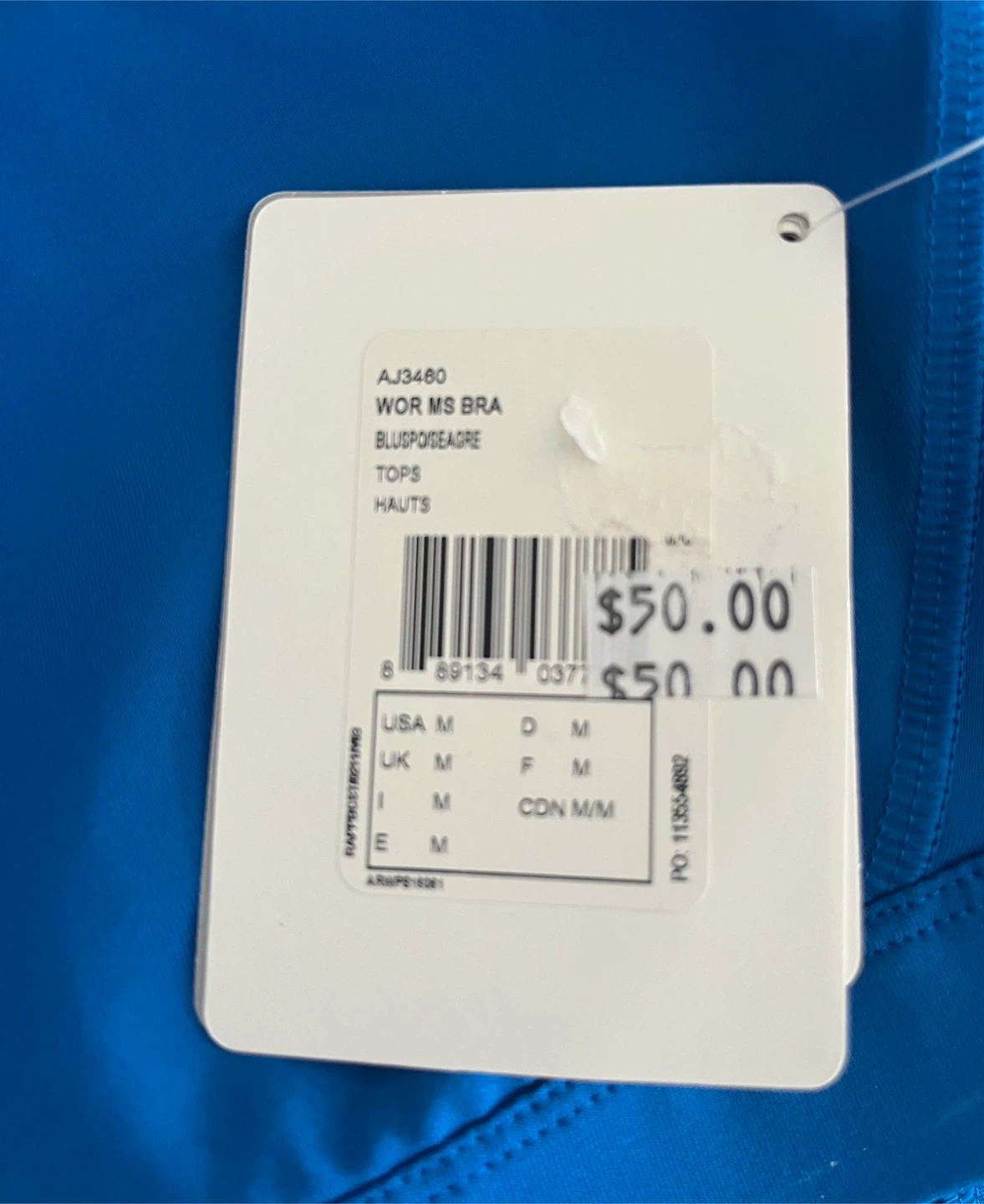 Reebok Medium Blue Sports Bra - New with Tags - photo 3