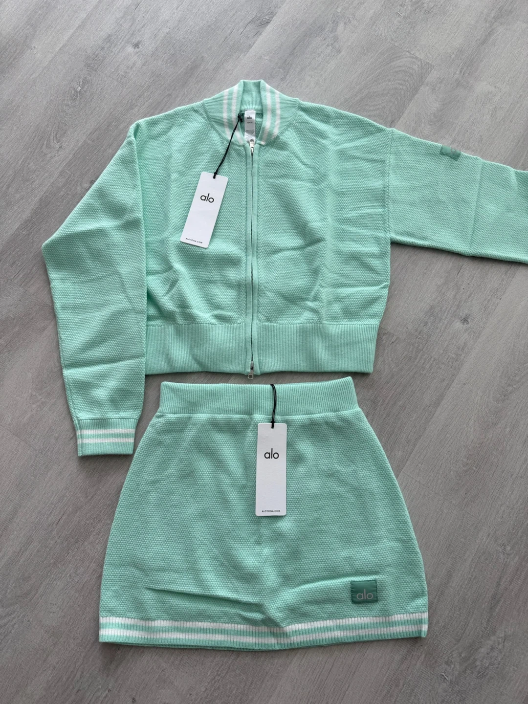 Alo Yoga Tennis Club Knit Set - Spearmint, Small