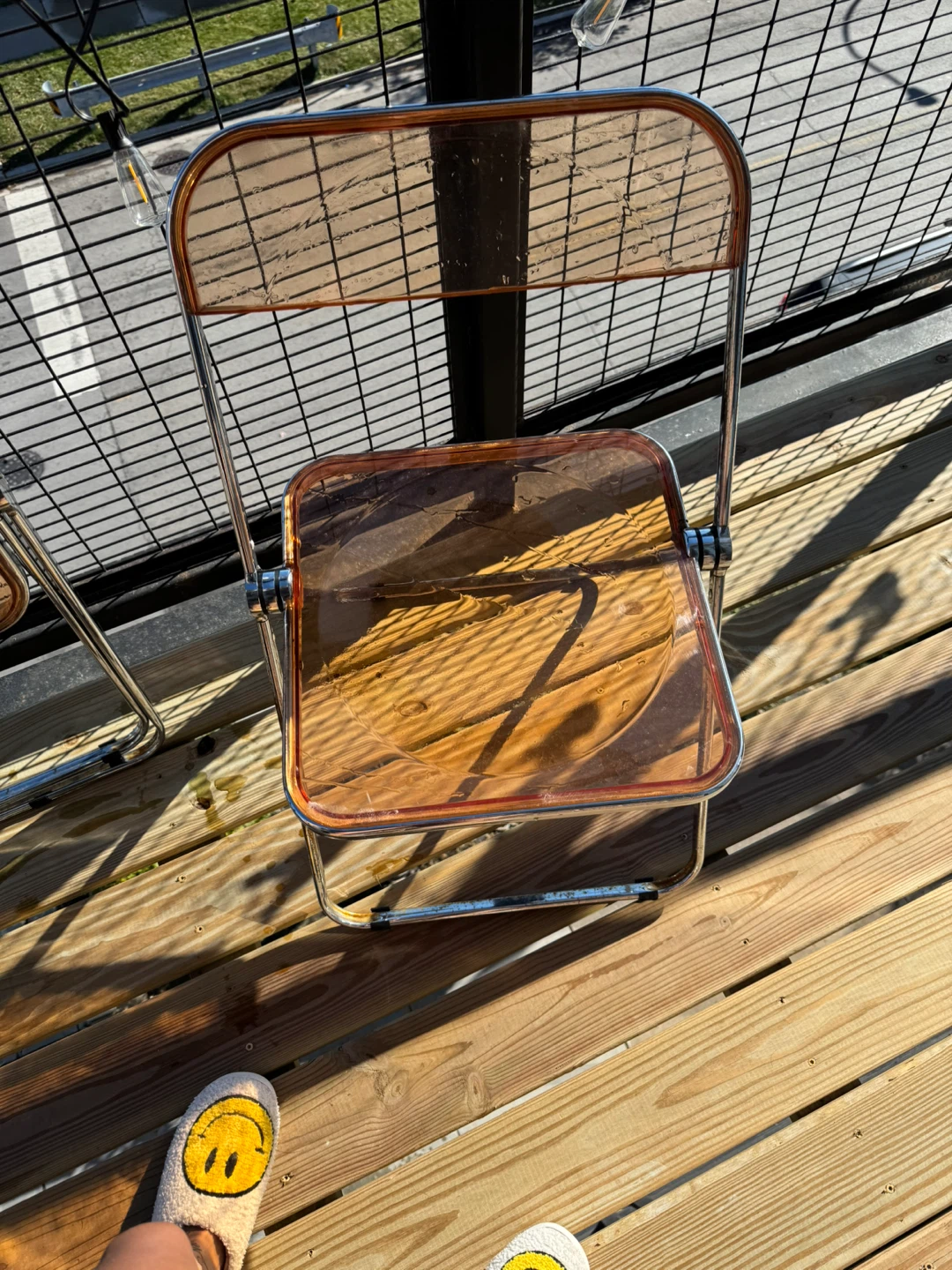 Folding Chair - Transparent Orange