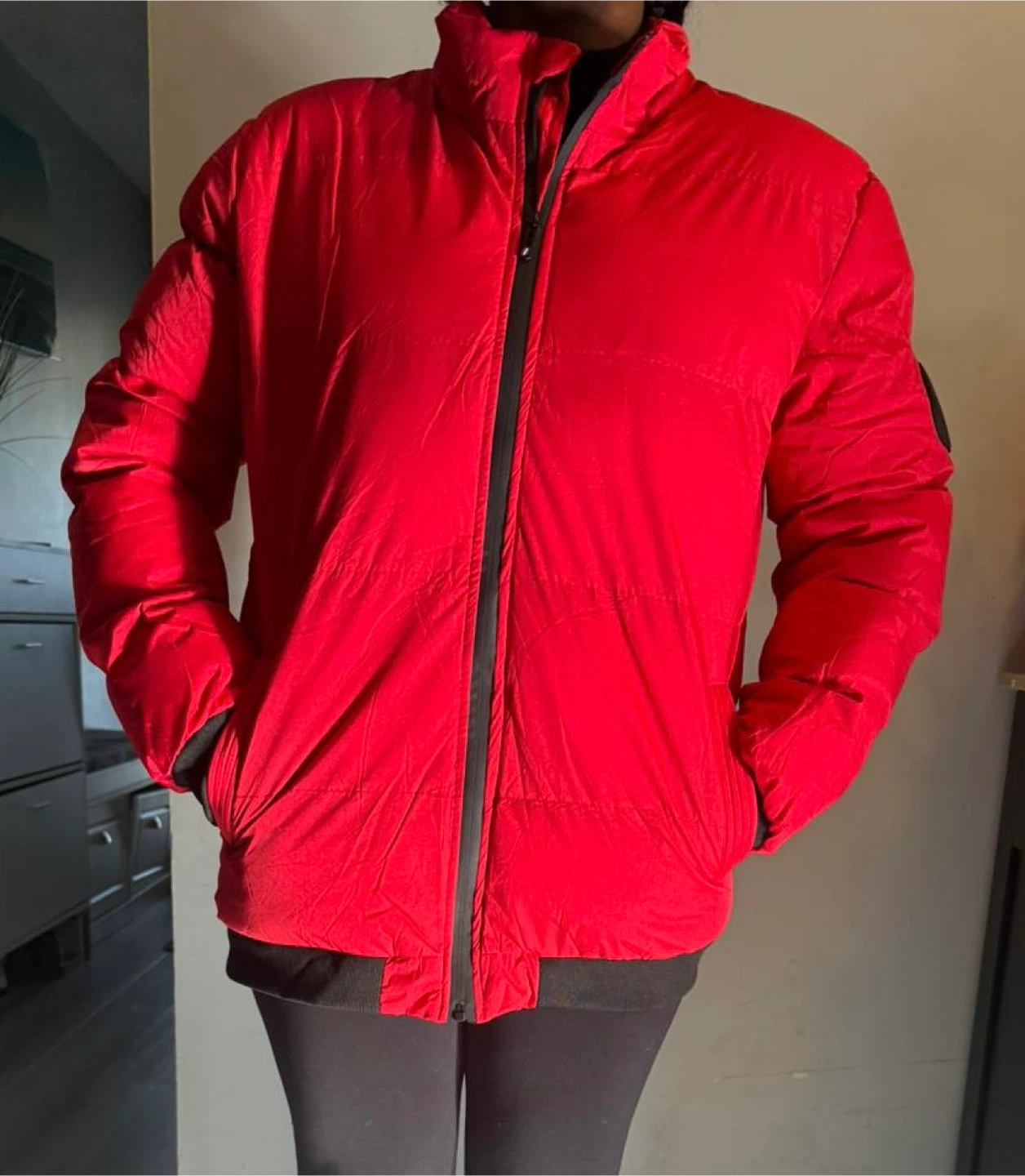 Women Red Puffer Jacket - photo 4