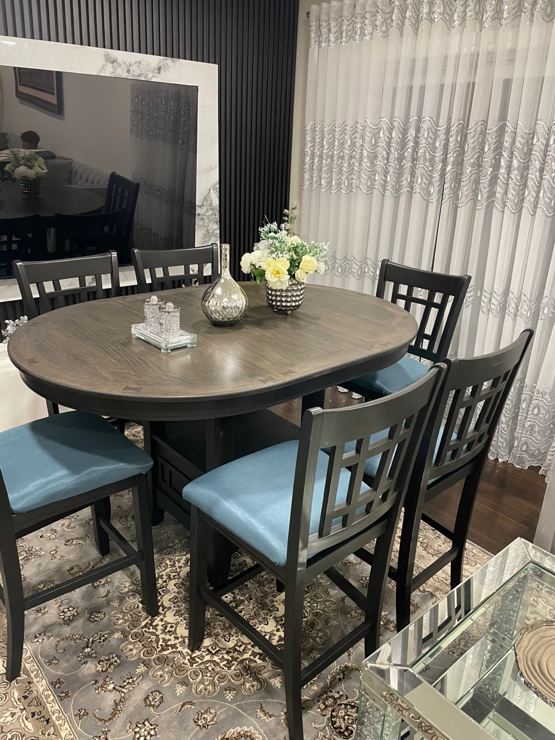 Counter Height Dining Set with 6 Chairs - photo 5