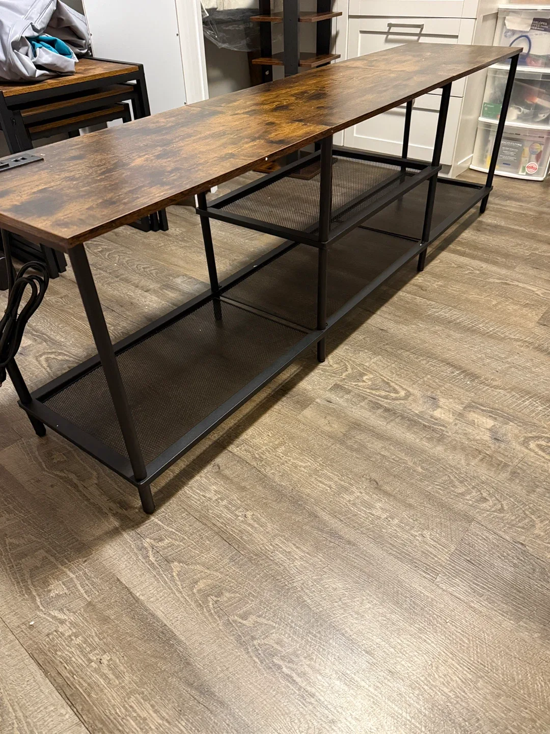 Rustic Brown & Black TV Stand image indicator(9)