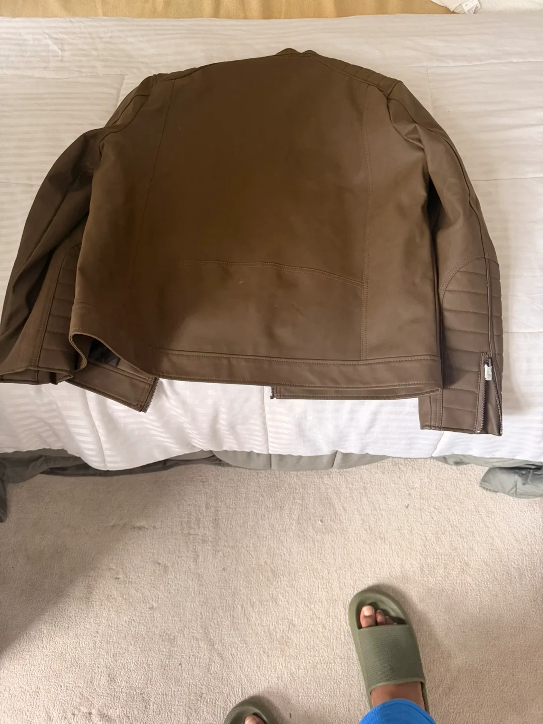 Guess Faux Leather Jacket - Brown image indicator(2)