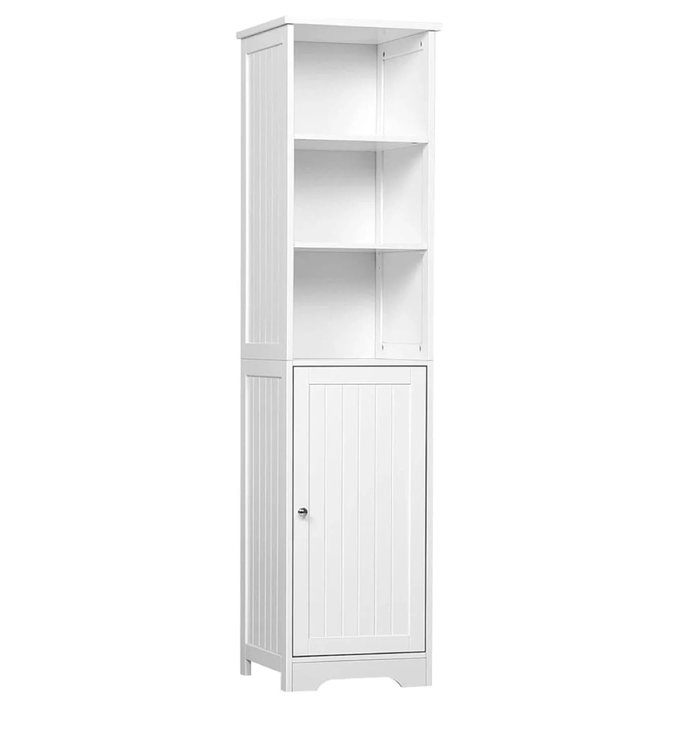 White Bathroom Storage Cabinet with Door image indicator(4)
